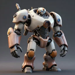 advanced chonky robotic cyborg design, studio octane render
