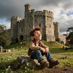 dopey sat in corfe castle off his head on baenz