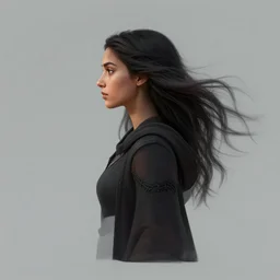 side profile centered portrait, maya ali, wind sorcerer, gloomhaven, matte painting concept art, beautifully backlit, official fanart, 4 k, hdr, art nouveau, chromatic colours, by jesper ejsing and rhads, makoto shinkai, lois van baarle, ilya kuvshinov, rossdraws, cushart krentz, gilleard james