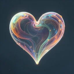 a heart made of ferrofluids