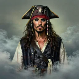 johnny sins as a pirate, in clouds, portrait by greg hildebrandt, studio lighting, muted colors, by terry richardson, by frank frazetta, extreme detail, reflections, trending on artstation, 8 k