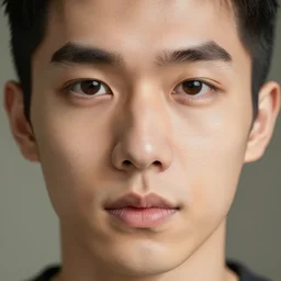 A human face looking directly forward.