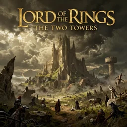 squaresoft pre - rendered concept art of the lord of the rings : the two towers