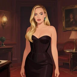 margot robbie in a smokie room, digital art, in the style of Butcher Billy, artstation