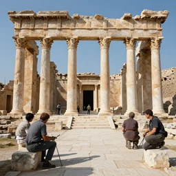 the ancient city of atlantis discovered by archaeologists, art, high detail, high definition, 8k,