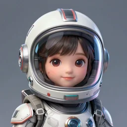 adorable young woman wearing an oversized sci - fi helmet, by donato giancola and nikolay makovsky.