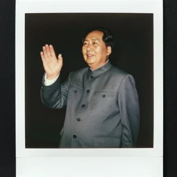 Mao Zedong, 90s polaroid, fashion photography, by Saul Leiter, Jamel Shabazz, Nan Goldin