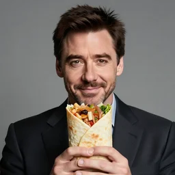 photo of jim carrey's head inside of a burrito