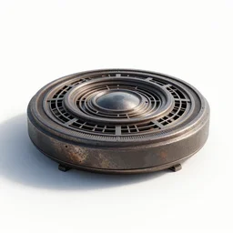 lacquered teleportation portal device, clean 3d render, octane render, isolated on a pure white background, centered, entire object in frame, sharp focus, soft studio lighting