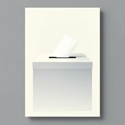 the ballot, a minimal poster of a ballot box, a minimalist painting by george lucas, behance contest winner, minimalism, minimalist, reimagined by industrial light and magic, poster art