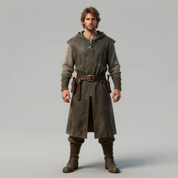 man in plain clothes, fantasy, medieval, character design, single character concept art, medium shot, digital art, highly detailed, artstation, 4k,