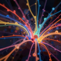 A colourful plasma field. Vector art