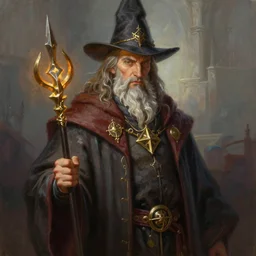 a realistic fantasy portrait painting of a male wizard, ultra detailed, dndbeyond, dnd character portrait, pinterest, art by ralph horsley, artstation, deviantart