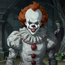 Stephen King as Pennywise, ambient lighting, 4k, anime key visual, lois van baarle, ilya kuvshinov, rossdraws, artstation