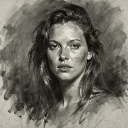 charcoal portrait of kate moss by john singer sargent