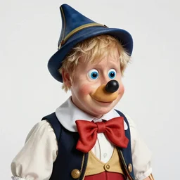 boris johnson as the disney version of pinocchio, in the style of kim jung gi