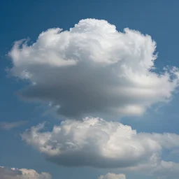 clouds in the shape of bob ross