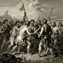 the battle of thermopylae by gustave dore