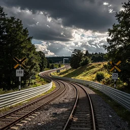 the nurburgring, with a railway crossing it