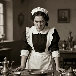 angry chambermaid 1700s real servant, historic photos
