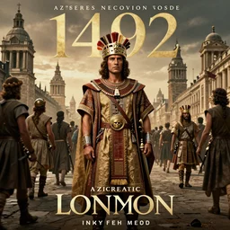 Movie poster, alternate history where Aztecs invade London in 1492