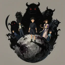 attack of monsters in black shadow, young woman on a space station on the moon, full of black blood. by cory loftis & akihiko yoshida & james gilleard & atey ghailan & makoto shinkai & goro fujita & studio ghibli, rim light, exquisite lighting, clear focus, very coherent, plain background, soft painting, photorealistic, unreal engine 5, 8 k