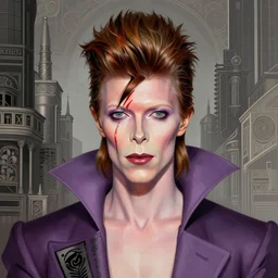 a portrait of david bowie as a wizard, upper half portrait, urban motifs, intricate, elegant, highly detailed, digital painting, trending on artstation, concept art, smooth sharp focus, illustration, art by artgerm and greg rutkowski