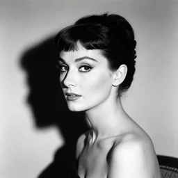 Photography of Dora Maar. Portrait of a Femme Fatale. Shadow and light. Black and white, Tri-X 400. Side lighting.