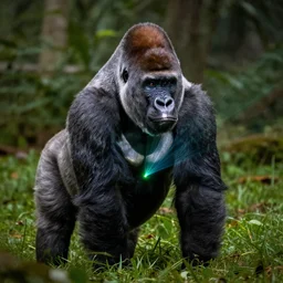 laser projection of adult gorilla