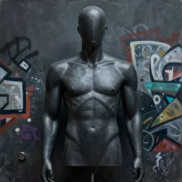 Mannequin picture by Sachin Teng, asymmetrical, dark vibes, Realistic Painting , Organic painting, Matte Painting, geometric shapes, hard edges, graffiti, street art:2 by Sachin Teng:4