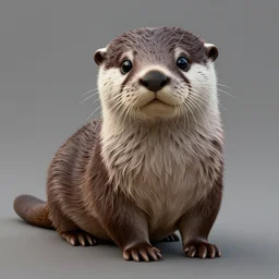 cute otter, frederic leighton, concept art, digotal, highly detailed, eddotorial illustration, matte print