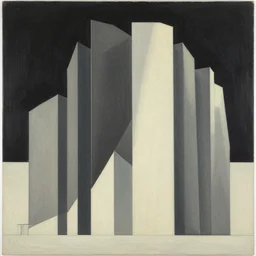painting of architecture in the style of yuichi yokoyama : : 1 and archigram : : 1 and peter doig : : 1, part by nicolas de stael : : 0. 1, heavy : : 1, rich : : 1, smooth : : 1, jagged : : 1, 4 k : : 1, minimal, line brush, godzilla