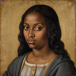 A 11th century african Italo-Byzantine painting of, portrait of women, grainy, realistic, very realistic, hyperrealistic, highly detailed, very detailed, extremely detailed, very neat, very epic, very cool, detailed, trending on artstation