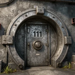 A picture of Vault 111 Door entrance from Fallout 4