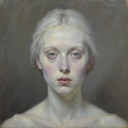 oil painting portrait of queen with pale skin pale eyes ghostly appearance by laurie lipton
