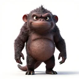 jovial chupacabra, stylized pixar-style 3d render, full body, standing, isolated on a pure white background, centered, whole figure in frame, sharp focus, studio lighting