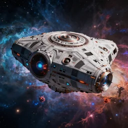 star trek, borg cube floating in space, ultra realistic, intricate details, highly detailed, colourful nebula background, octane render, 8 k