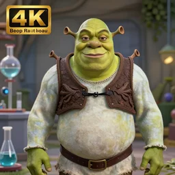 elon musk mutates in shrek as a result of a bio - experiment, photorealistic, photo, realistic, 8 k, hdr, high quality, high resolution, detailed, 8 k quality, 8 k resolution