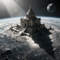 when a shadow is forced into the light, ancient temple on a alien planet, post apocalyptic, dramatic, cinematic, high contrast, cgsociety, artstation, 4k