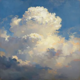 masterful painting of heaven with volumetric grand lighting