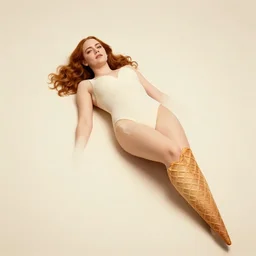 emma stone laying in a enormous ice cream cone, epic composition, 2 0 0 mm focal length, donato giancola, tim hildebrandt, wayne barlow, bruce pennington, larry elmore