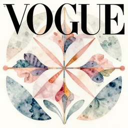 abstract floral geometry, vogue magazine, greg rutkowski, john singer sargent, trending on artstation, watercolor painting, intricate