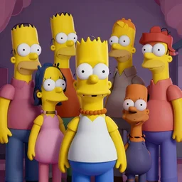 portrait of the simpsons by karol bak, james jean, tom bagshaw, rococo, sharp focus, trending on artstation, cinematic lighting, hyper realism, octane render, 8 k, hyper detailed.