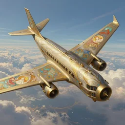 plane on the sky d & d fantasy intricate elegant highly detailed digital painting artstation concept art matte sharp focus illustration hearthstone art by artgerm art by greg rutkowski, art by alphonse mucha