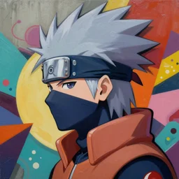 Kakashi profile picture by Sachin Teng, asymmetrical, Organic Painting , Matte Painting, meaningful, Powerful, geometric shapes, hard edges, graffiti, street art:2 by Sachin Teng:4