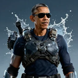 barrack obama with sunglasses in gears of war, splash art, movie still, cinematic lighting, ray tracing, octane render, long lens, shallow depth of field, bokeh, anamorphic lens flare, 8 k, hyper detailed, 3 5 mm film grain
