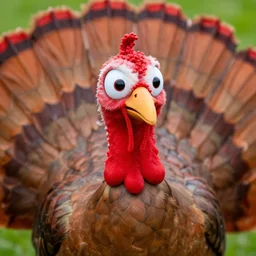 a turkey with the head of trixie mattel