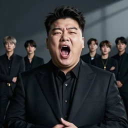 screaming kim jong un as a member of bts band