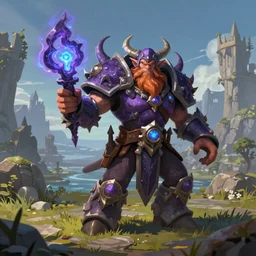 world of warcraft gnome warlock summoning a felguard, trending on artstation, landscape