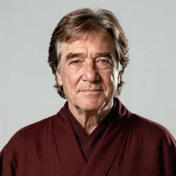 a portrait of george lucas as a jedi master, realistic, accurate, intricate, 4 k, detailed, artwork, art station